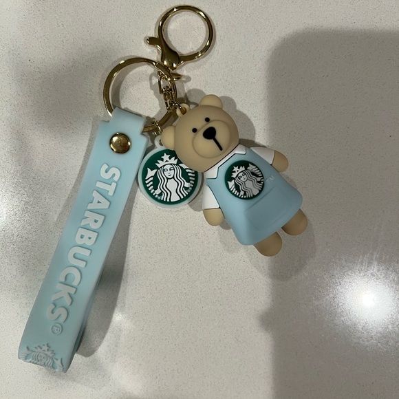 Starbucks inspired bearista Keychains pink & blue 2 keychains - Picture 3 of 3
